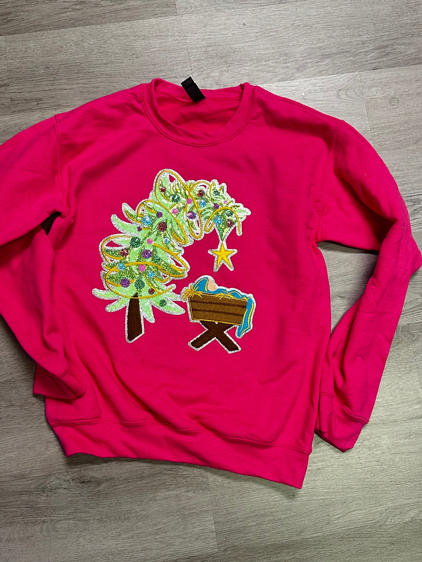 Sequin Thrill of Hope on Hot Pink Christmas