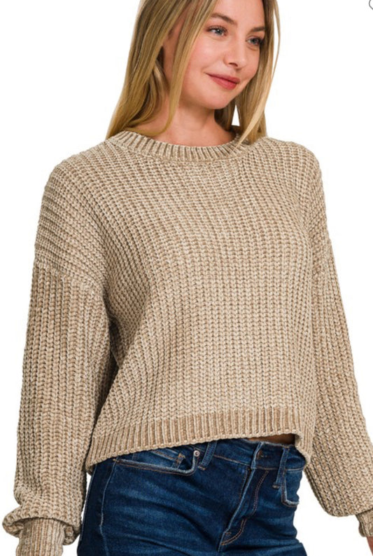 Door Buster Chenille Cropped sweater