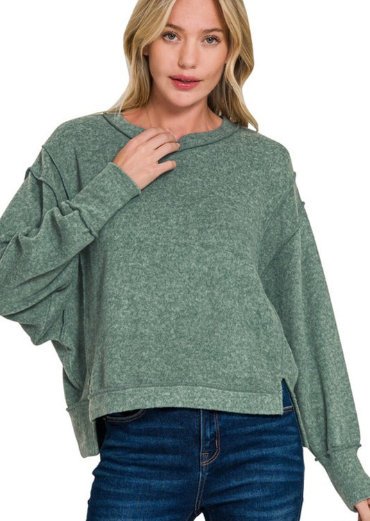 Door Buster Overside sweater ash jade