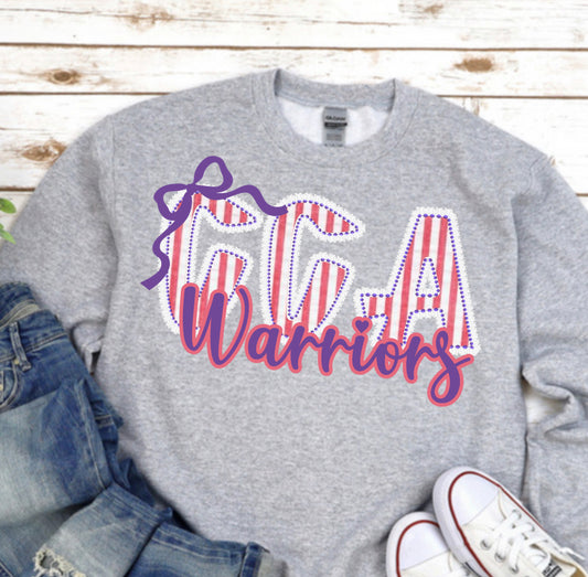 CCA Warriors Ruffles and pearls