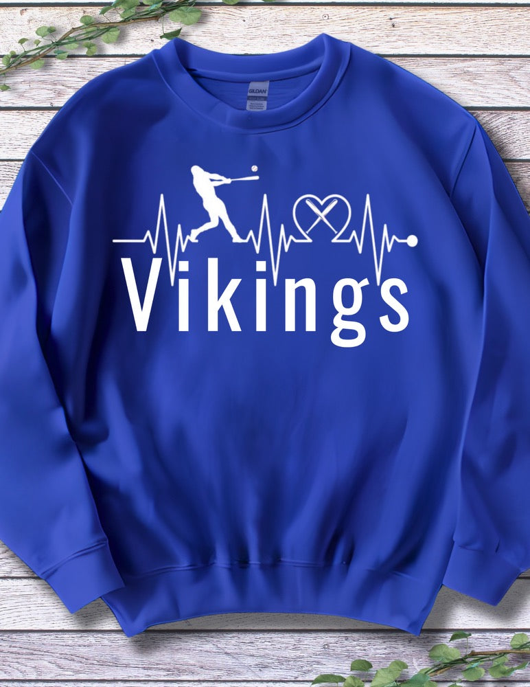 Vikings heartbeat Baseball