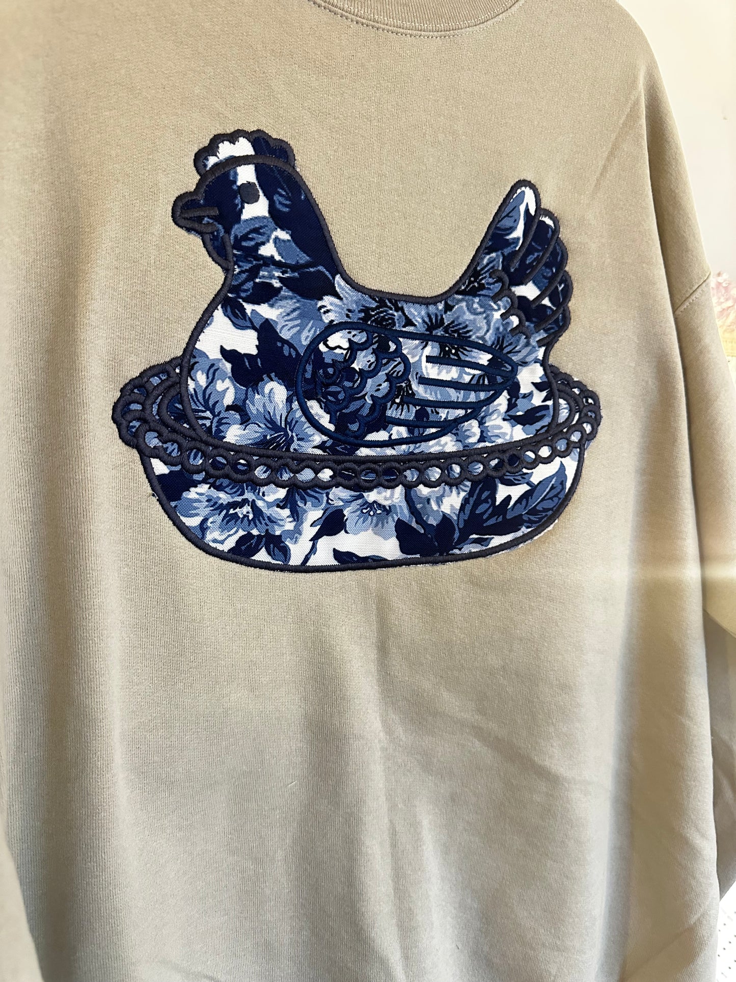 Henrietta embroidered Hen on Nest sweatshirt