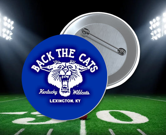 Back the Cats button spirit wear