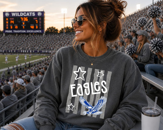 Graves County Eagles stripe design T-shirt or sweatshirt