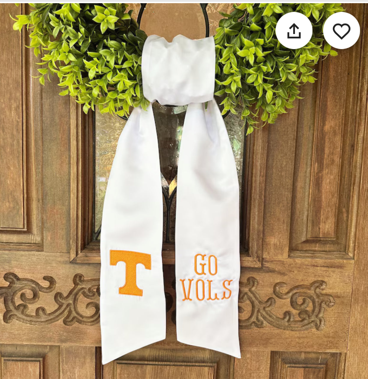 Vols wreath sash will be on Orange Ric Rac sash
