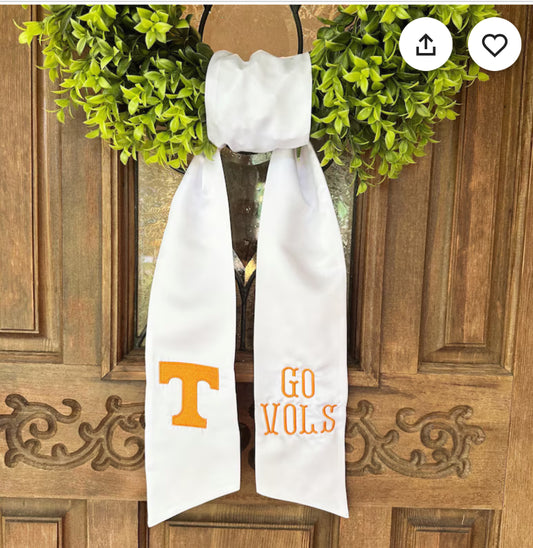 Vols wreath sash will be on Orange Ric Rac sash