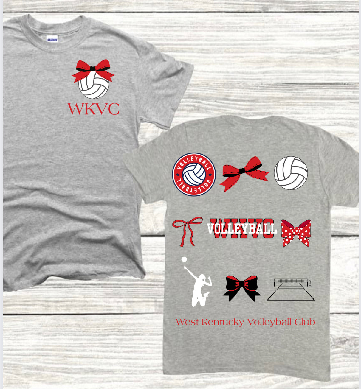 WKVC Volleyball Bows Spirit Wear