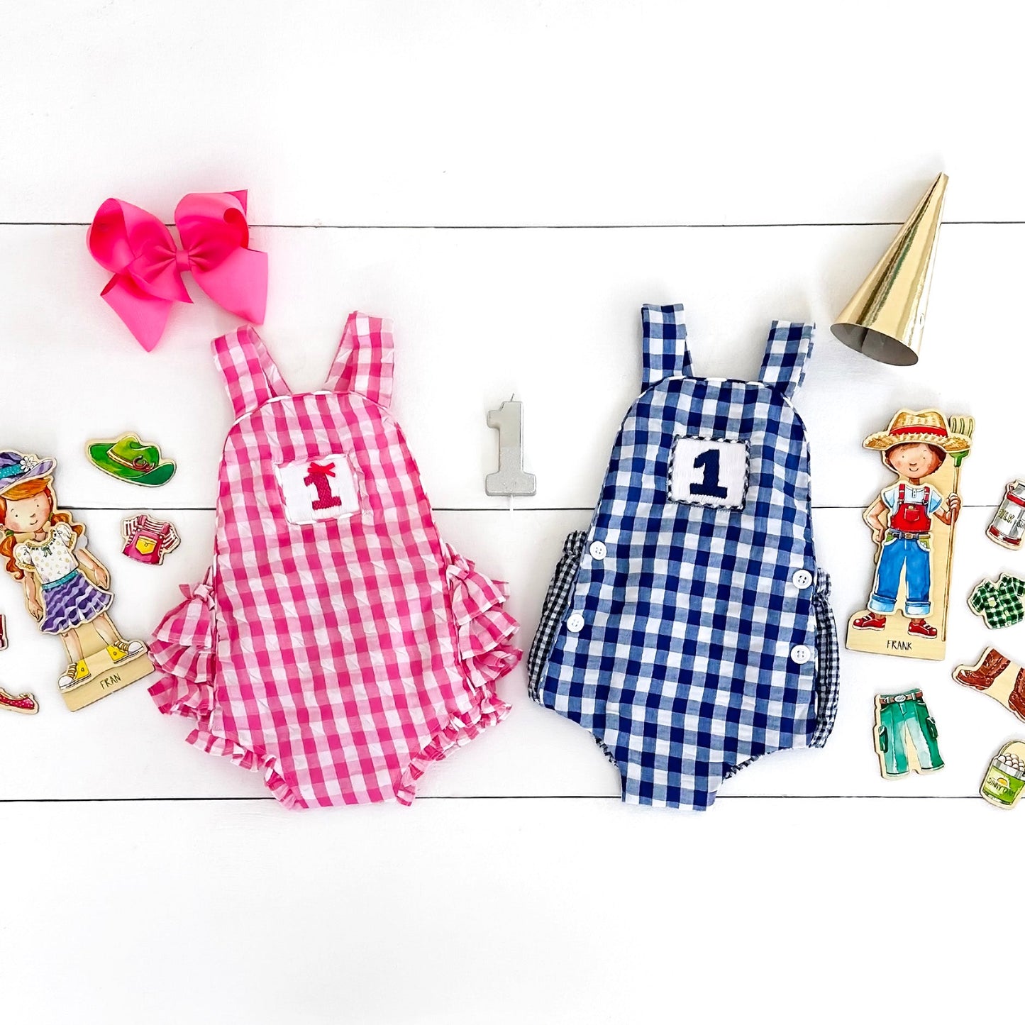 Hot Pink First Birthday Bubble