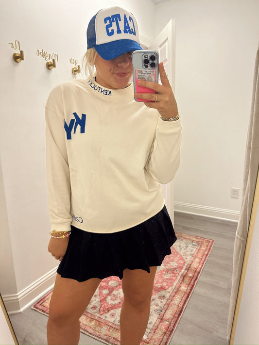 Embroidered UK Mock Neck