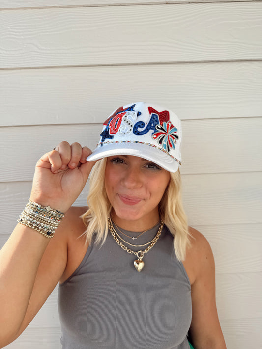 USA patch hat