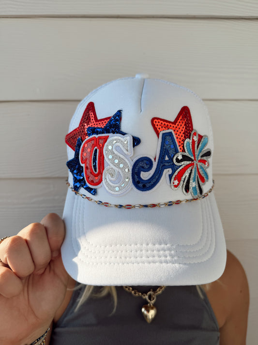 USA patch hat