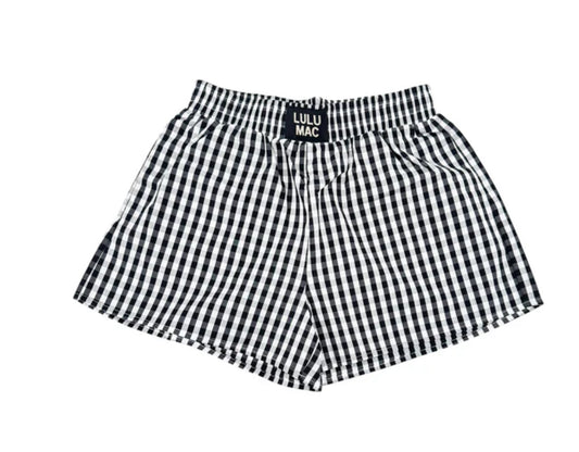 LULU Mac black plaid shorts