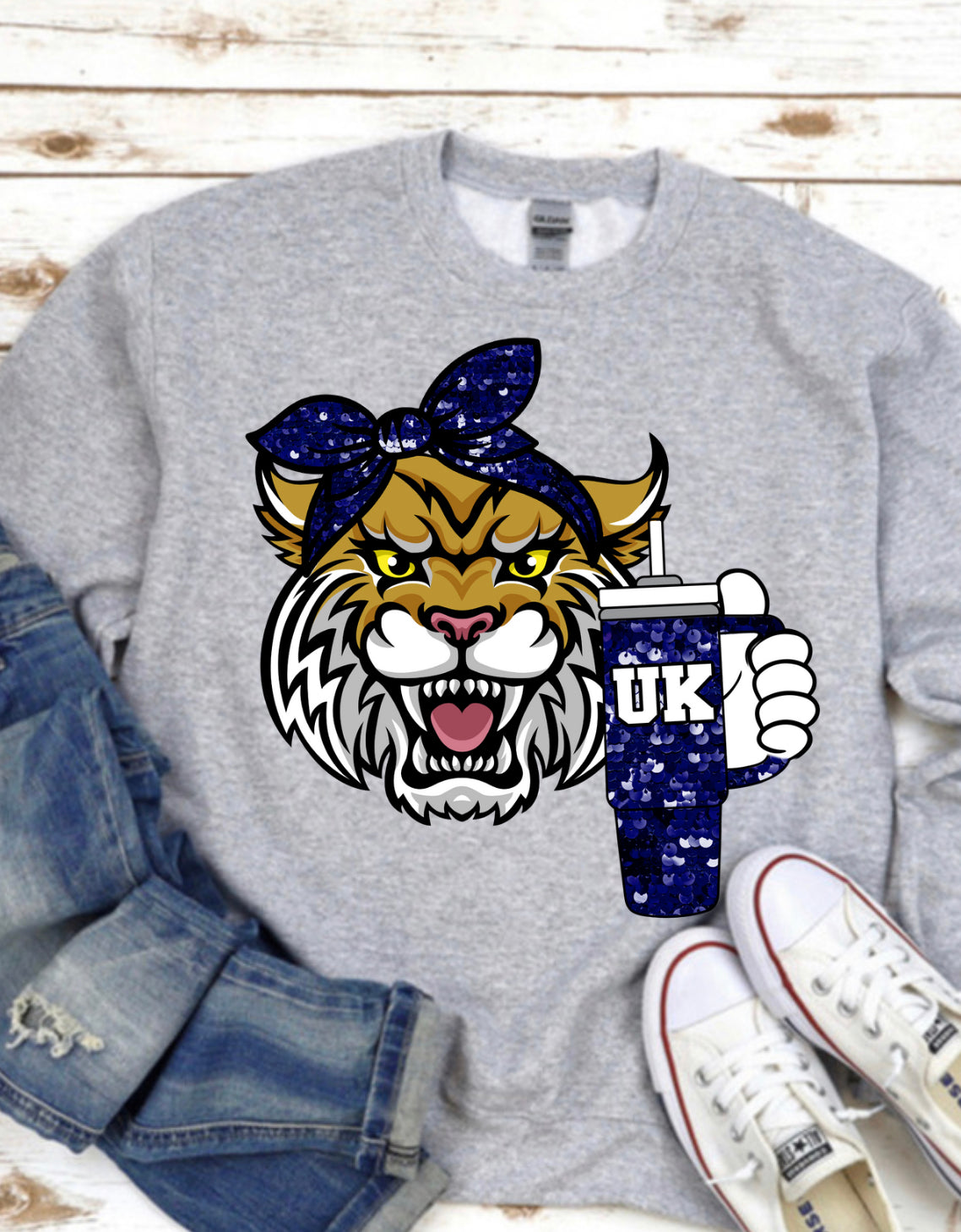 Wildcats Faux Sequin Cup spirt wear