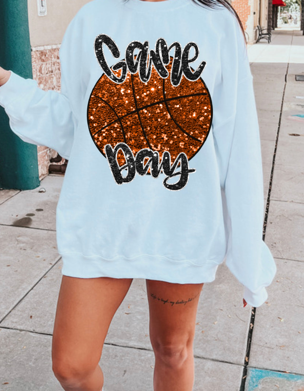 Game day basketball glitter Spirit Wear