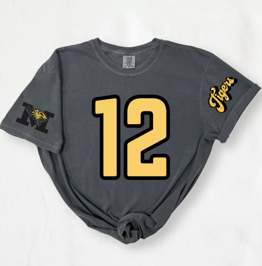 Tigers custom number spirit shirt
