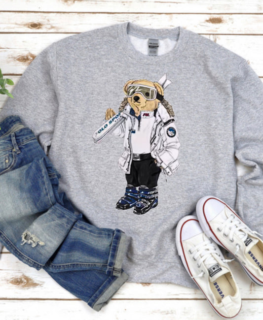 Teddy Bear on the Slopes Tshirt or sweatshirt