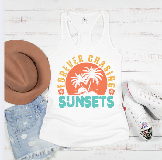 Forever Chasing Sunsets tank