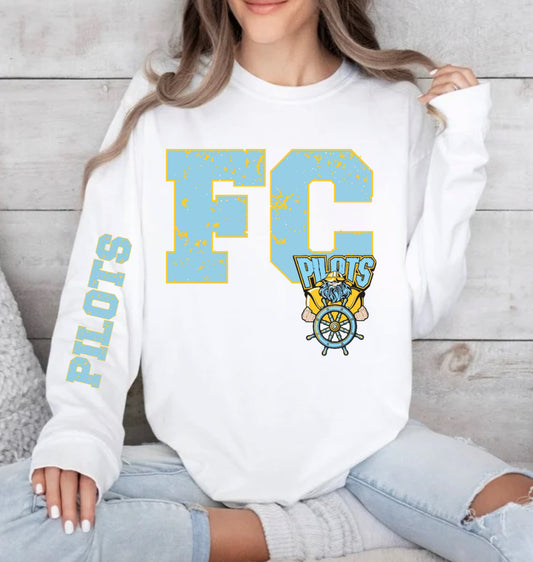 Fulton County Mascot with arm design Spirit wear