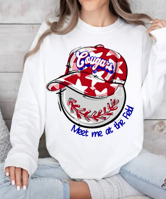 Cougars Baseball Hat design tshirt or sweatshirt