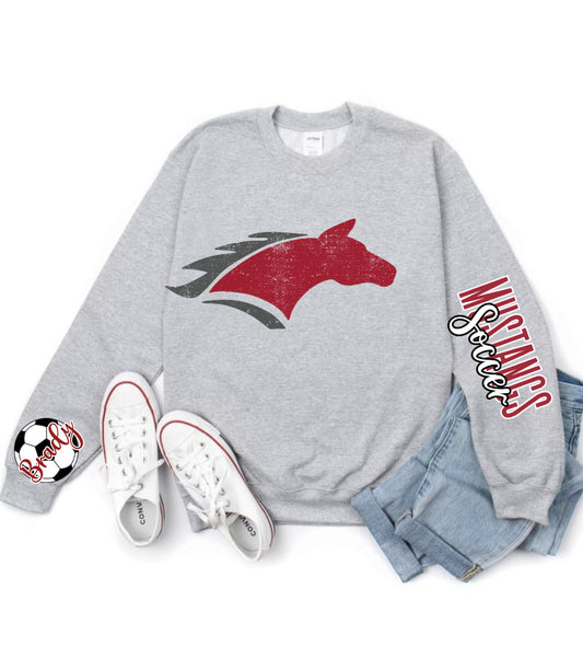 Custom Soccer with Name or Number Mustangs