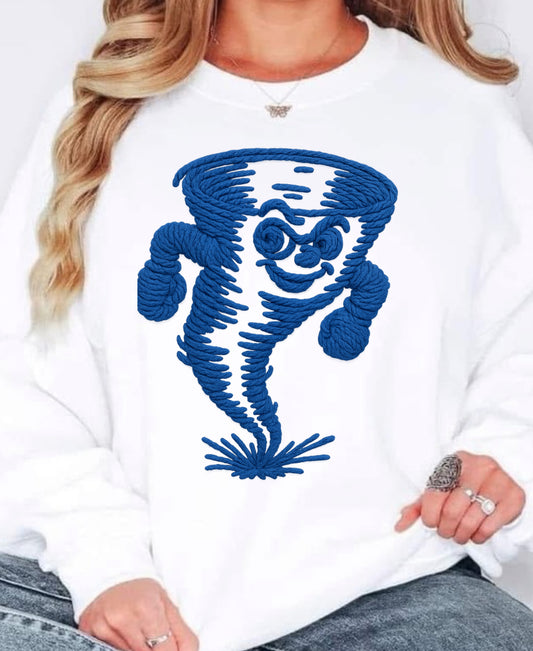Faux 3D Yarn Art Tornado DTF t shirt or sweatshirt