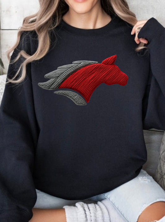 Faux 3D Yarn Art Mustang DTF t shirt or sweatshirt