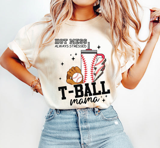 T ball mom graphic tee