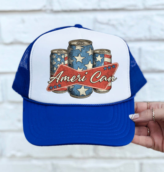 Ameri Can drinking Trucker Hat