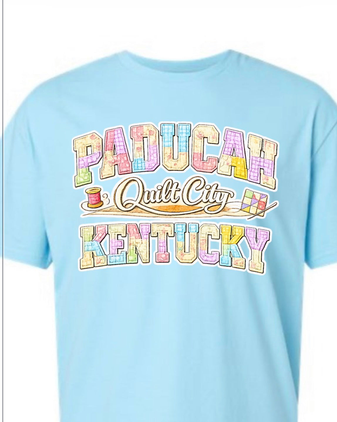 Paducah KY Quilt City Sky Blue   Tshirt