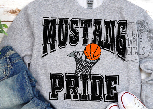 Mustang Pride basketball Spirit Wear