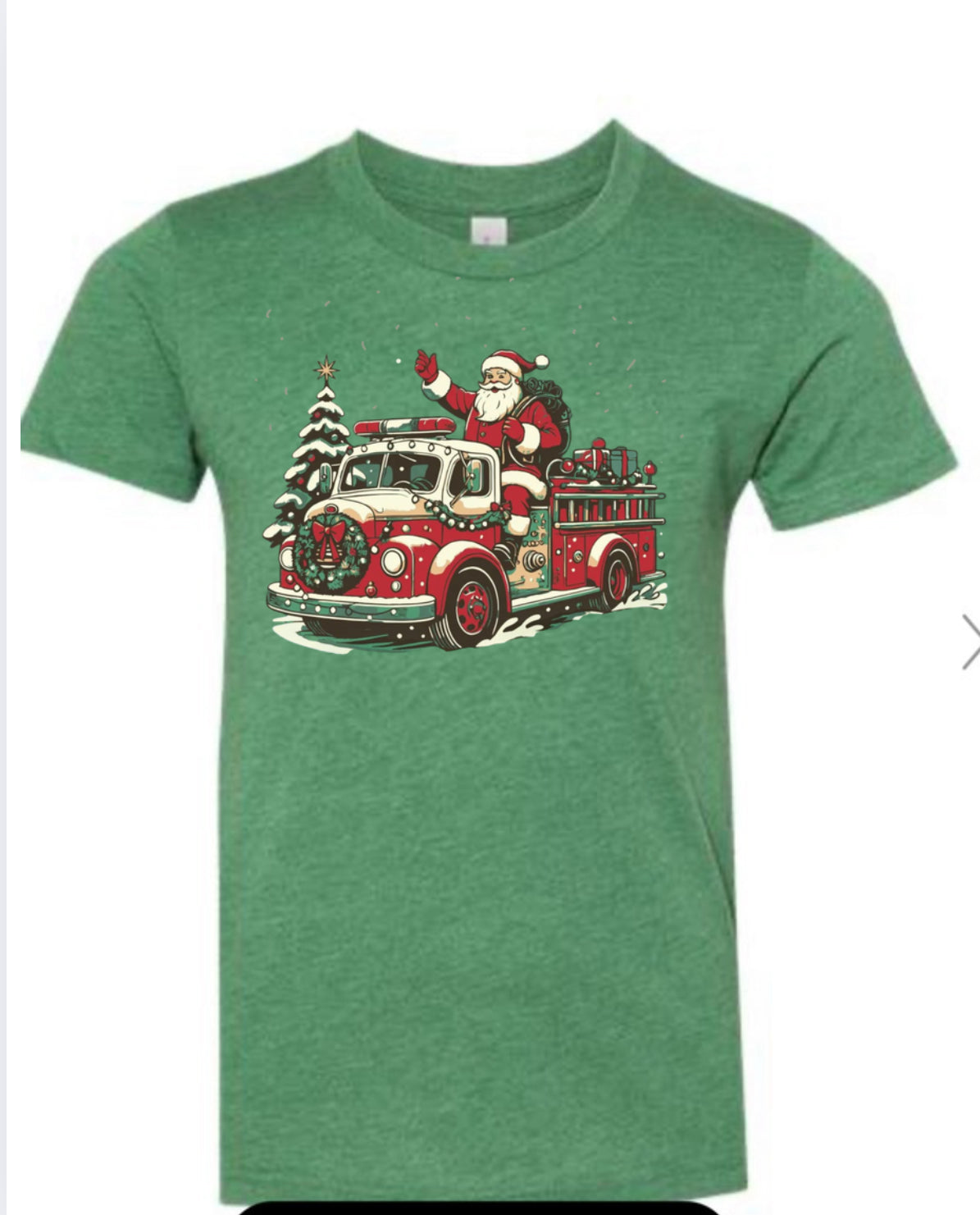 Santa and Firetruck tshirt or sweatshirt