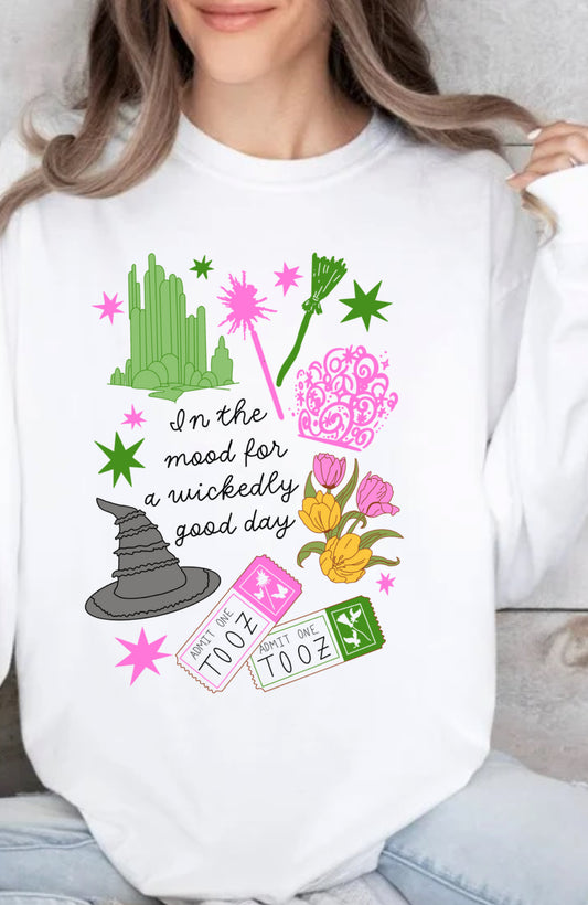 Wickedly Good Day Hand drawn tshirt or sweatshirt white