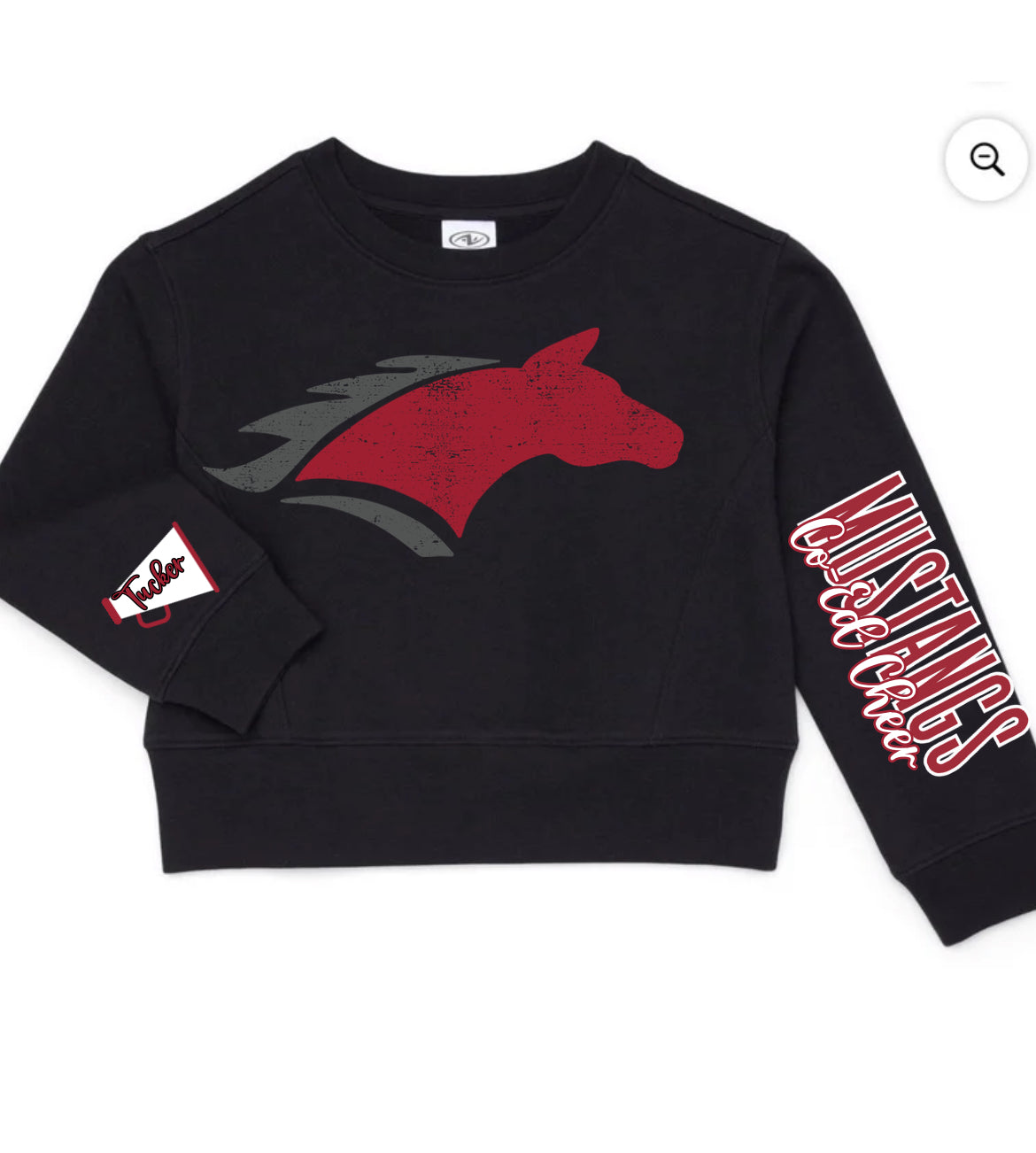 Black Custom Co Ed Cheer Mustangs