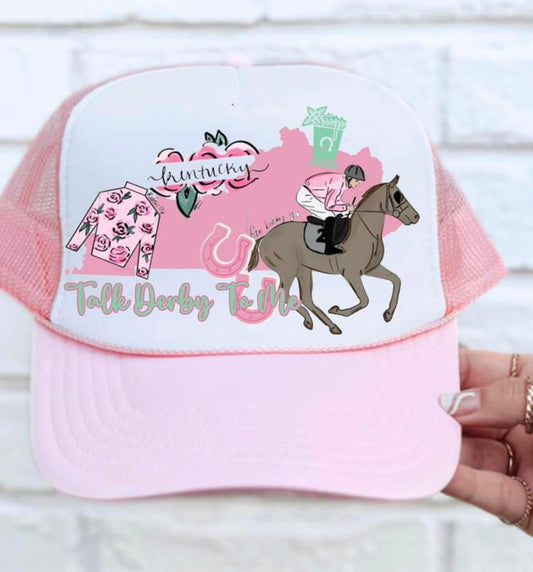 Pink Kentucky Derby Trucker Hat