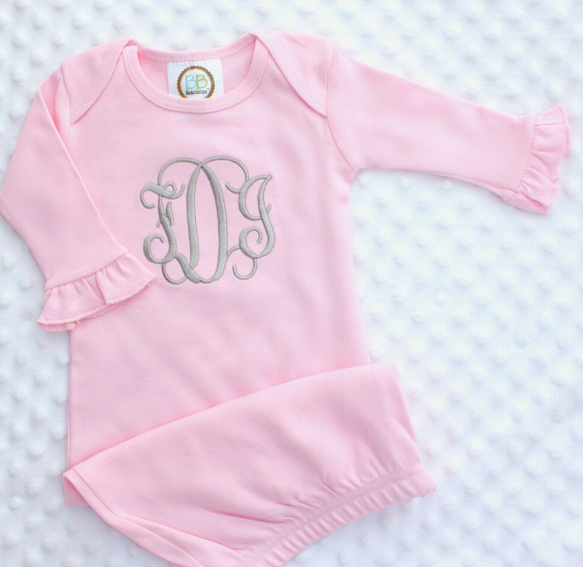 Monogrammed or Embroider Newborn Gown