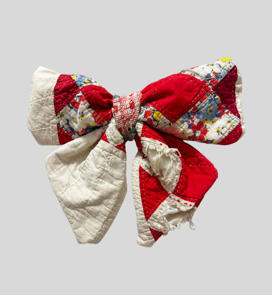 Medium Tattered Quilted Bow