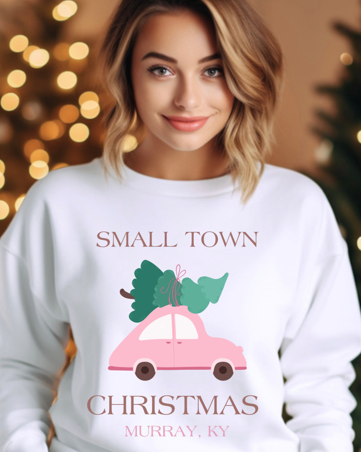 Small Town Christmas any town T-shirt or sweatshirt