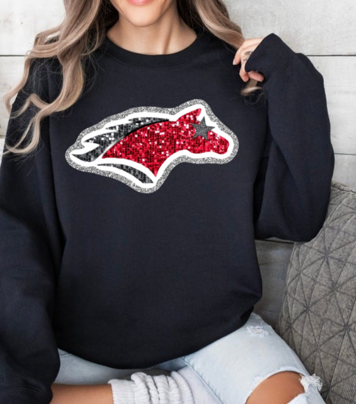 Silver Mustang Mascot Mom spirit wear