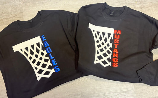 Mascot Metallic basketball tshirt or sweatshirt School Spirit