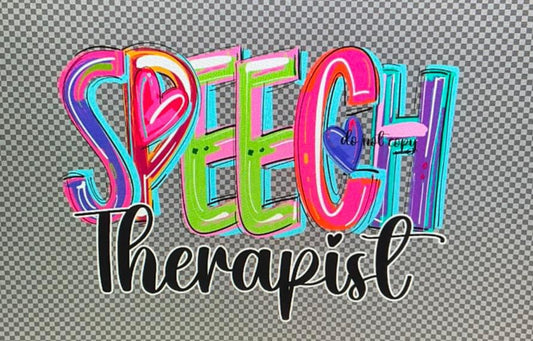 Speech Therapist on grey tee or crew