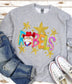 Rebels, bright color, hand, drawn, mascot, T-shirt, or gray, or black sweat sweatshirt
