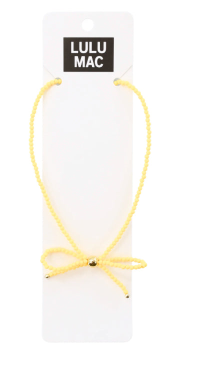 Lulu Mac Bow necklace White, Pink, Navy, Black, Yellow, Hot Pink and more!