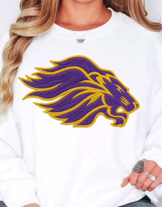 Faux 3D Yarn Lyons DTF t shirt or sweatshirt