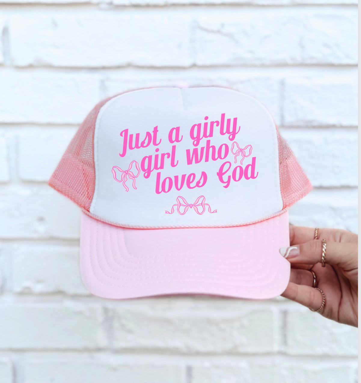 Just a girl who loves God Trucker Hat