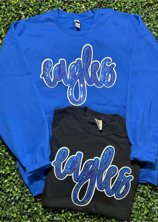 Sequin Eagles crewneck spirit wear