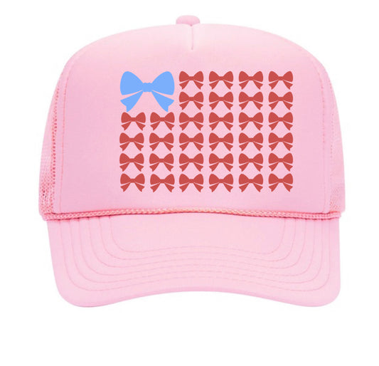 Cute As A Bow Flag Trucker Hat