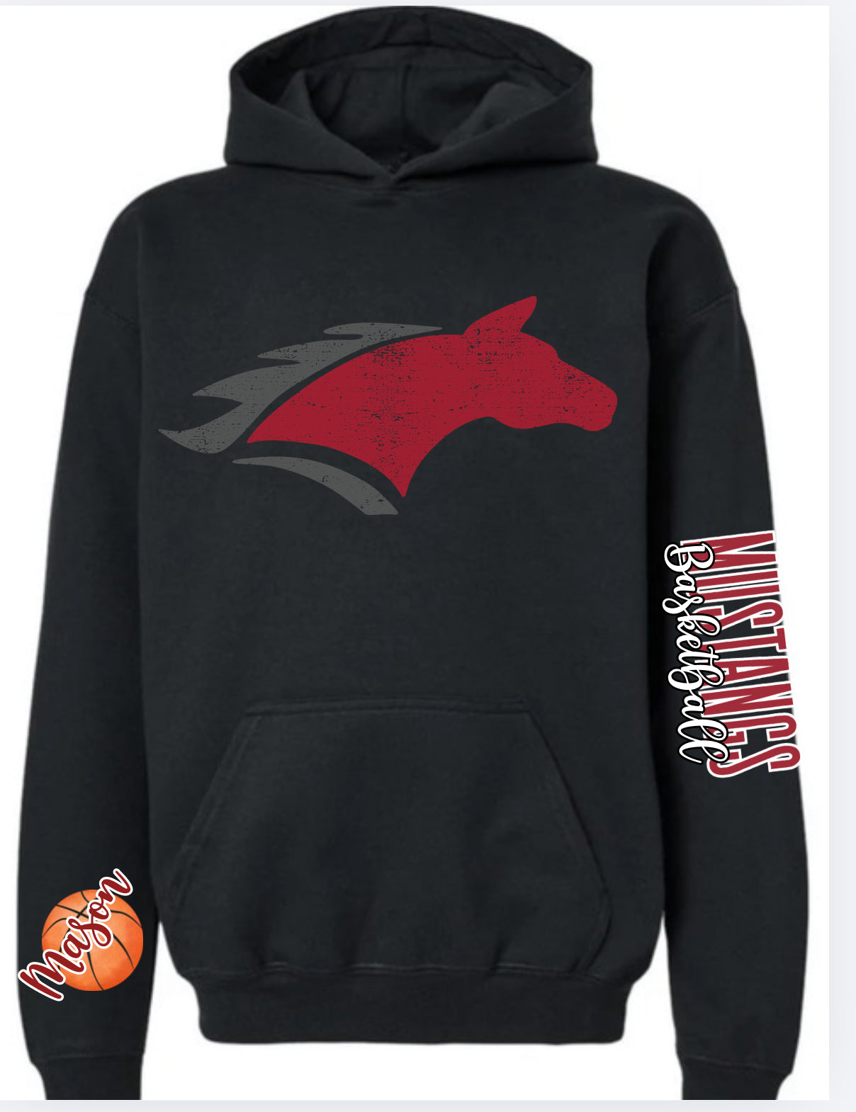 Custom Basketball name or number Mustangs