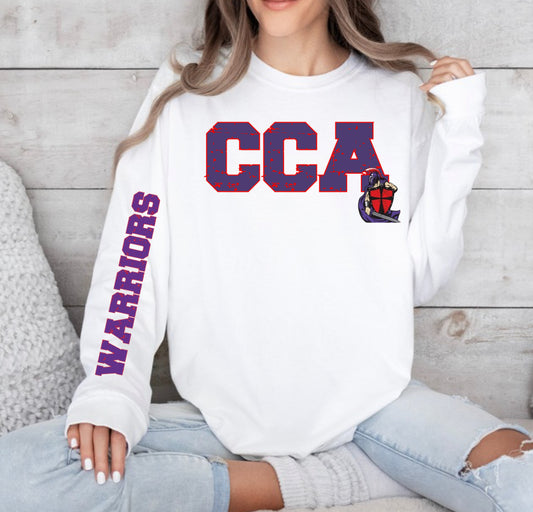 CCA Mascot with arm design Spirit wear