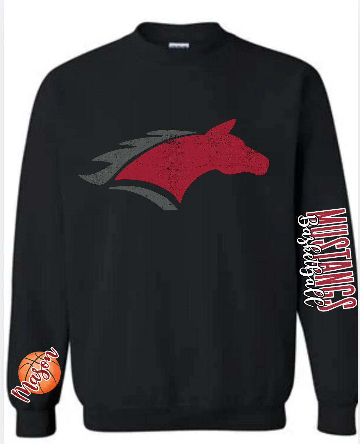 Custom Basketball name or number Mustangs