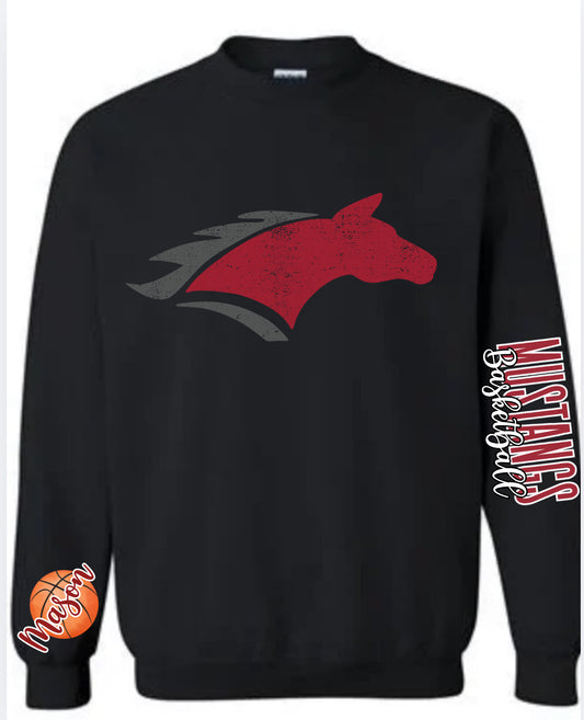 Custom Basketball name or number Mustangs